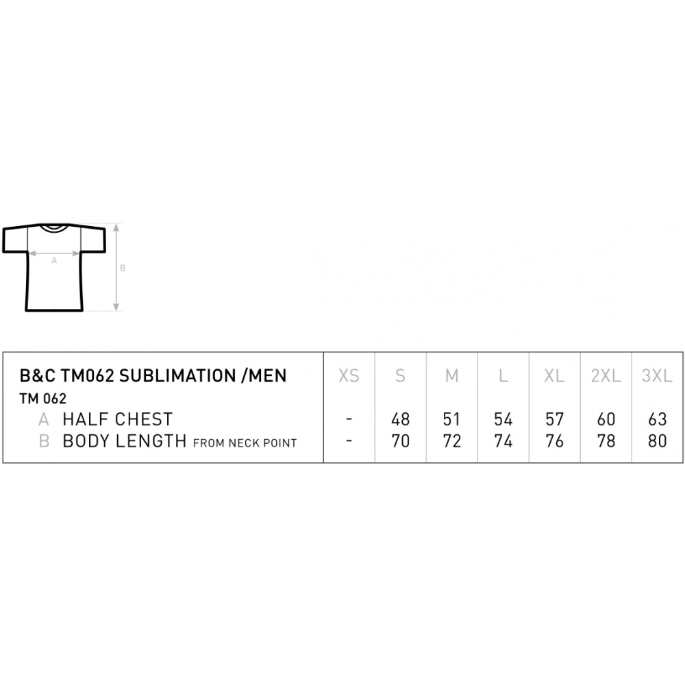 Ανδρικό T-shirt B&C, SUBLIMATION TM062