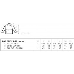 Ανδρική Ζακέτα Φούτερ B&C, SPIDER